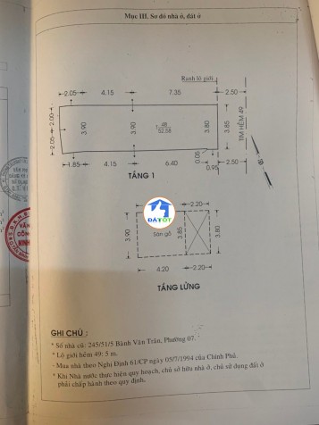 BÁN NHÀ ĐƯỜNG BÀNH VĂN TRÂN - PHƯỜNG 7 - TÂN BÌNH